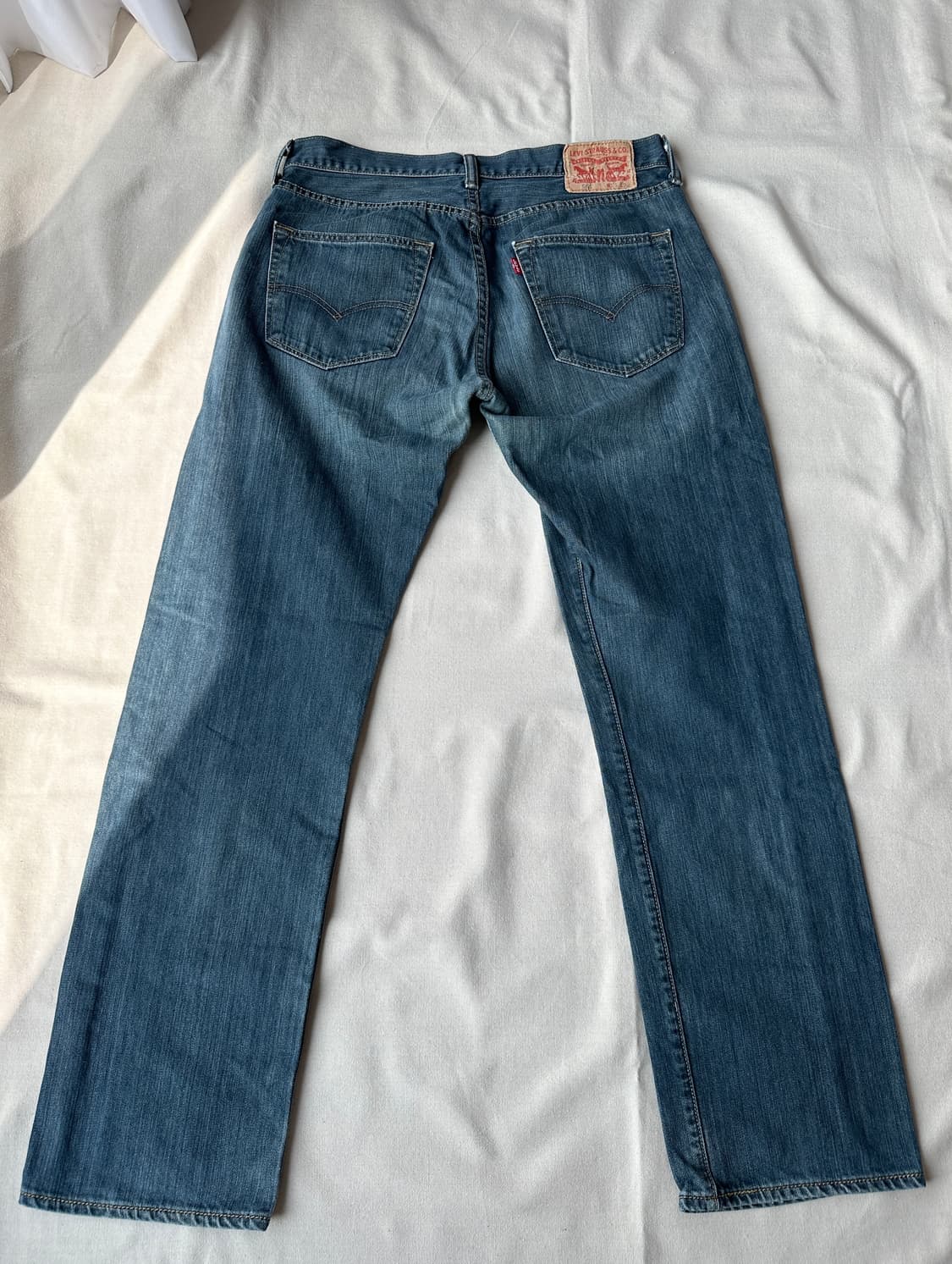 리바이스 501 스트레이트 데님팬츠 중청 33 상품이미지4