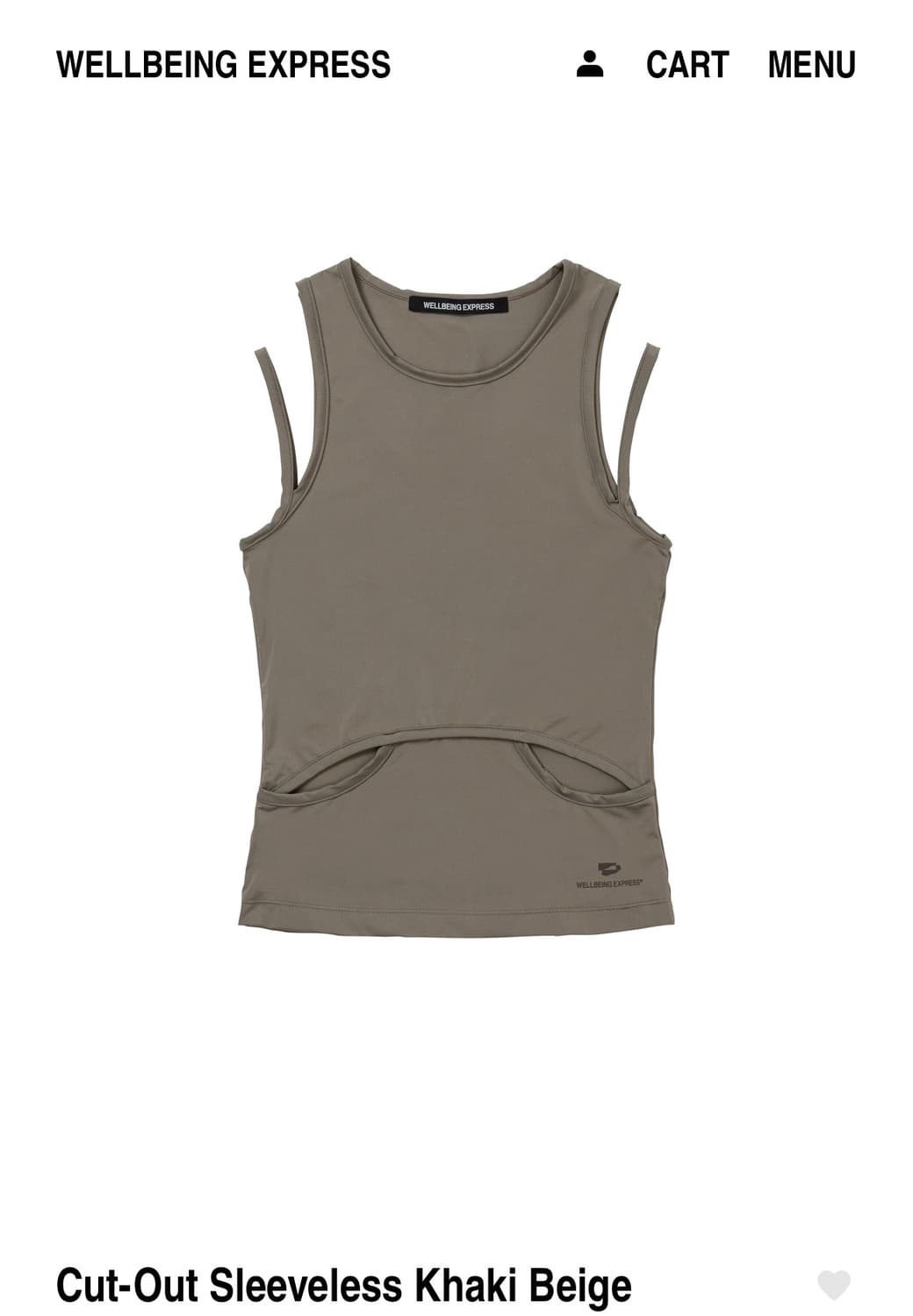 웰빙익스프레스 컷아웃 슬리브리스 카키베이지 상품이미지1