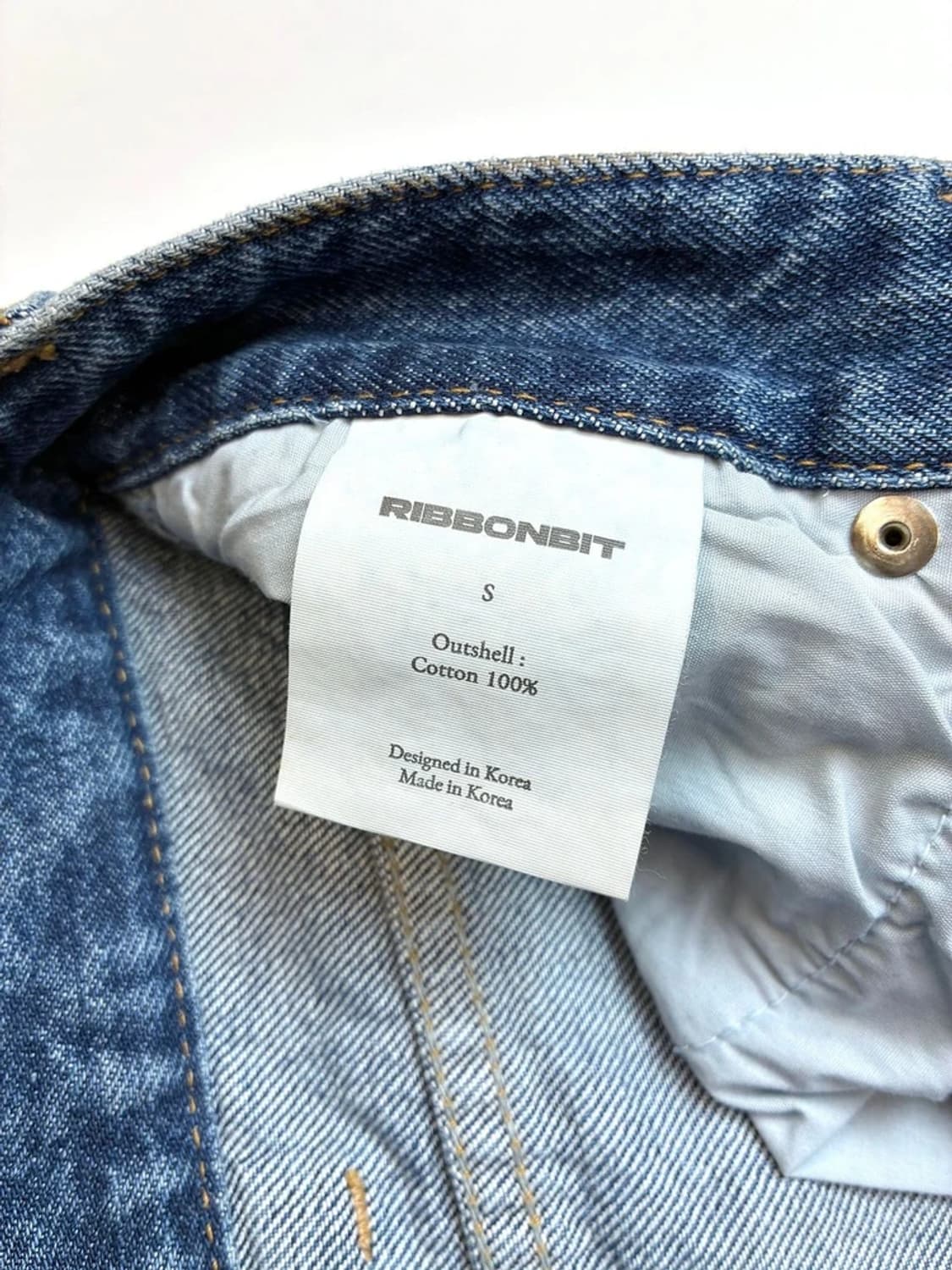 리본빛 RIBBONBIT 루즈 테이퍼드 데님 팬츠 PN5350 상품이미지9