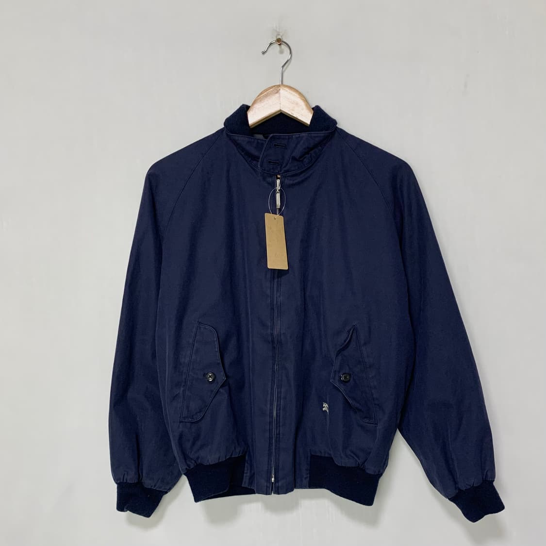 버버리 빈티지 네이비 블루종 점퍼 안감 체크 여성 M 상품이미지1