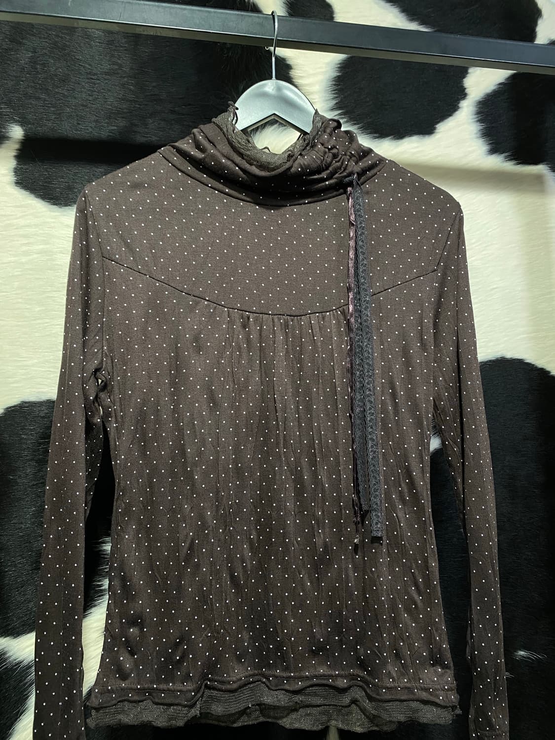 Monfler 레이스트리밍 도트 목폴라 상품이미지3