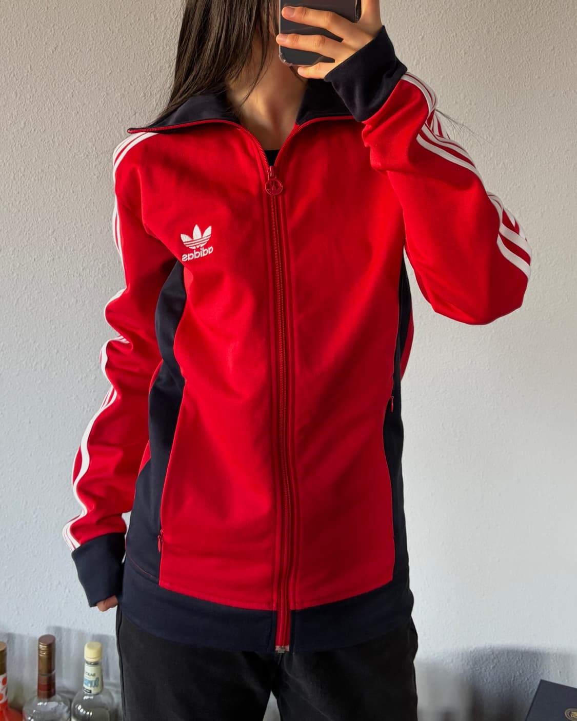 [M]아디다스 유로파 레드 네이비 트랙탑 져지 상품이미지1