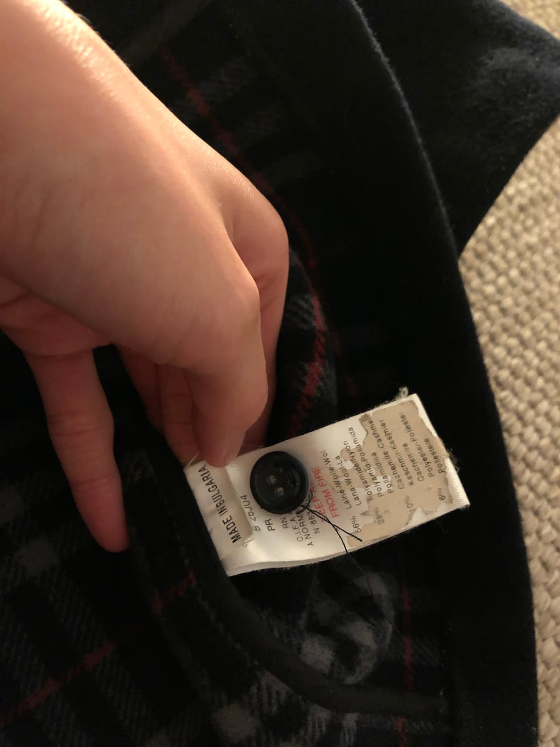 Burberry kids 네이비 더플코트 상품이미지4