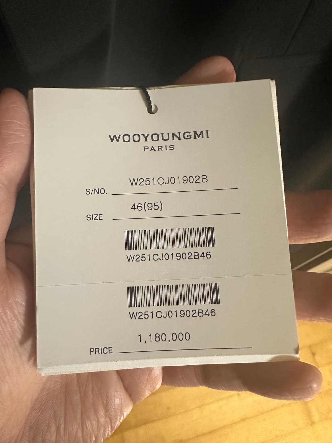 [46]우영미 25SS 울 싱글 자켓 블랙 상품이미지3