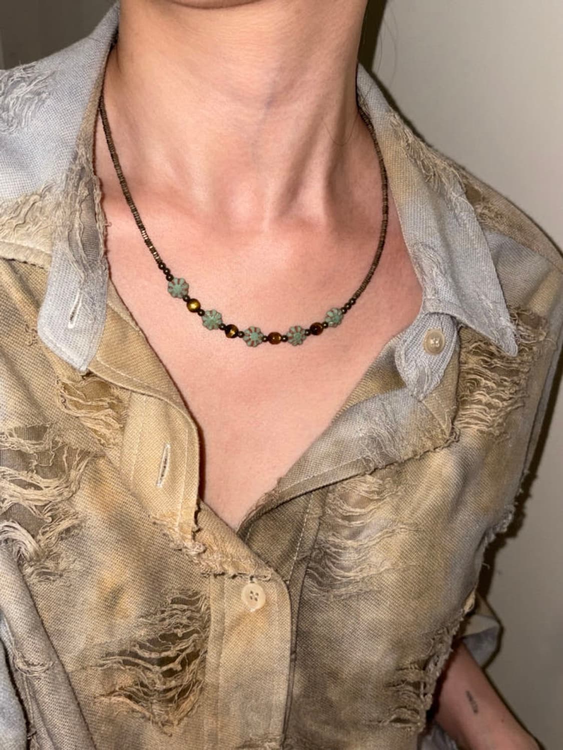 오프더쉘 보타닉 앤틱 원석 목걸이 (소량) 상품이미지4