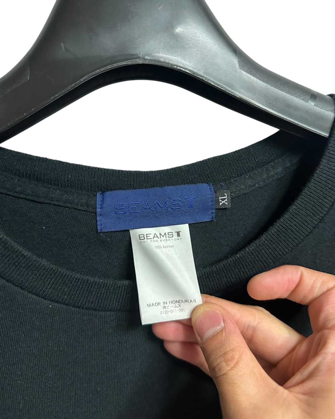 빔즈(BEAMS) X PUTS 포켓 반팔티셔츠 블랙 XL size 상품이미지4