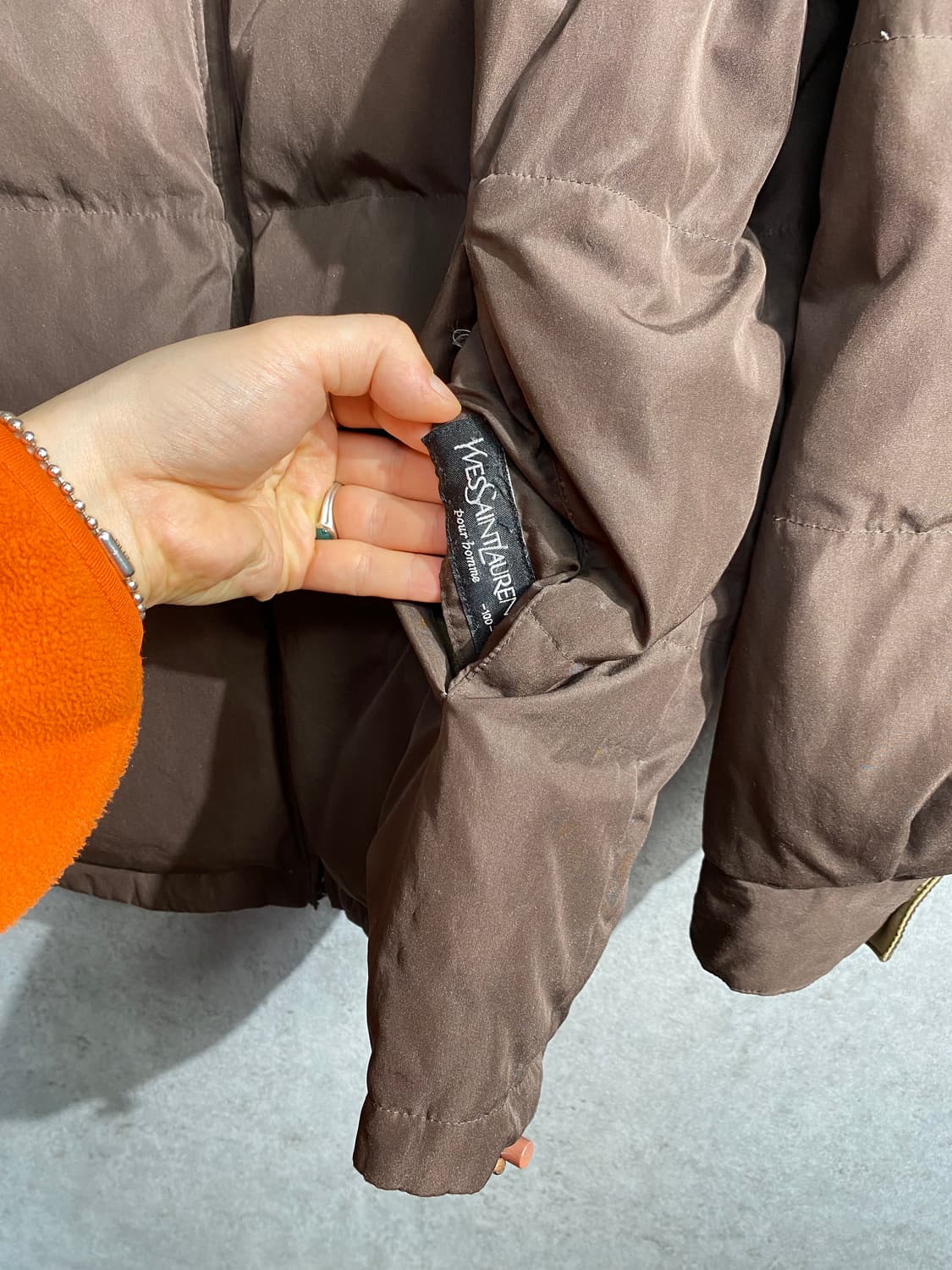 [100] 90s YSL 입생로랑 브라운 리버서블 구스다운 패딩 상품이미지9