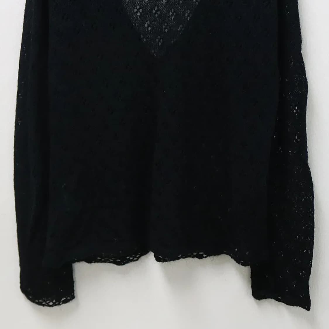 FEEL NATURAL 모헤어 혼방 펀칭 니트 가디건 61501 상품이미지6