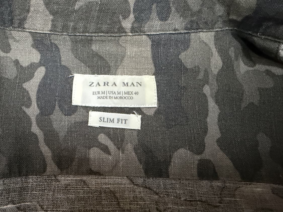 자라 맨 카모 셔츠 남방 42 100 상품이미지4