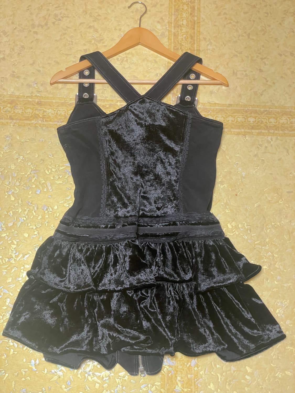 [새상품] 알곤퀸 데스노트 미사깔 벨벳 캉캉 맬빵 원피스 상품이미지8