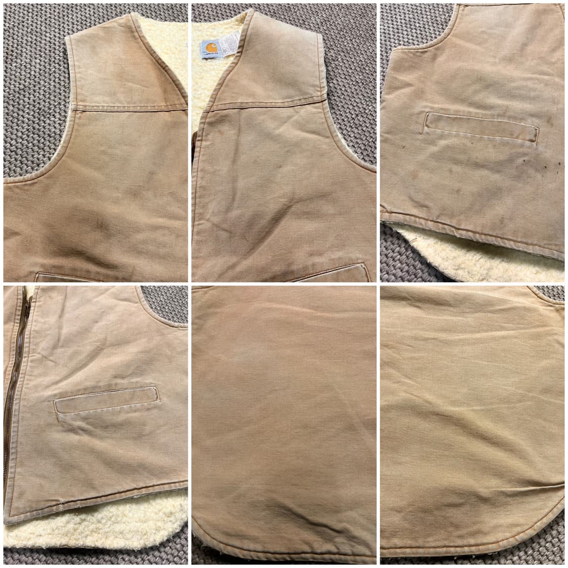 칼하트 6SV 덕 캔버스 쉐르파 워크 베스트 XL 상품이미지4