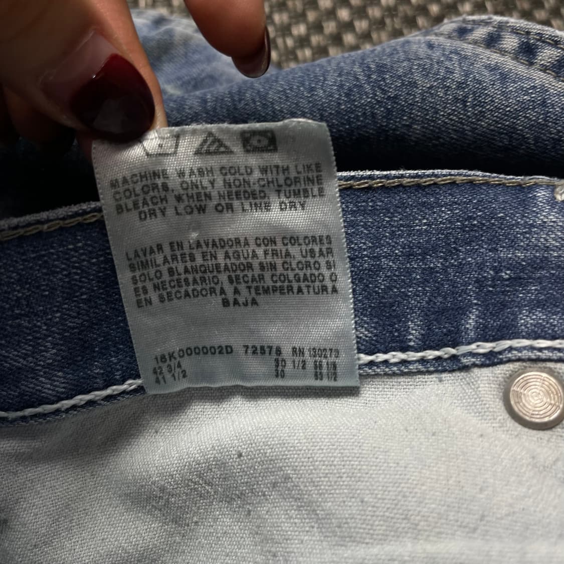 (40) 랭글러 중청 40X30 백카고 데님 팬츠 상품이미지5