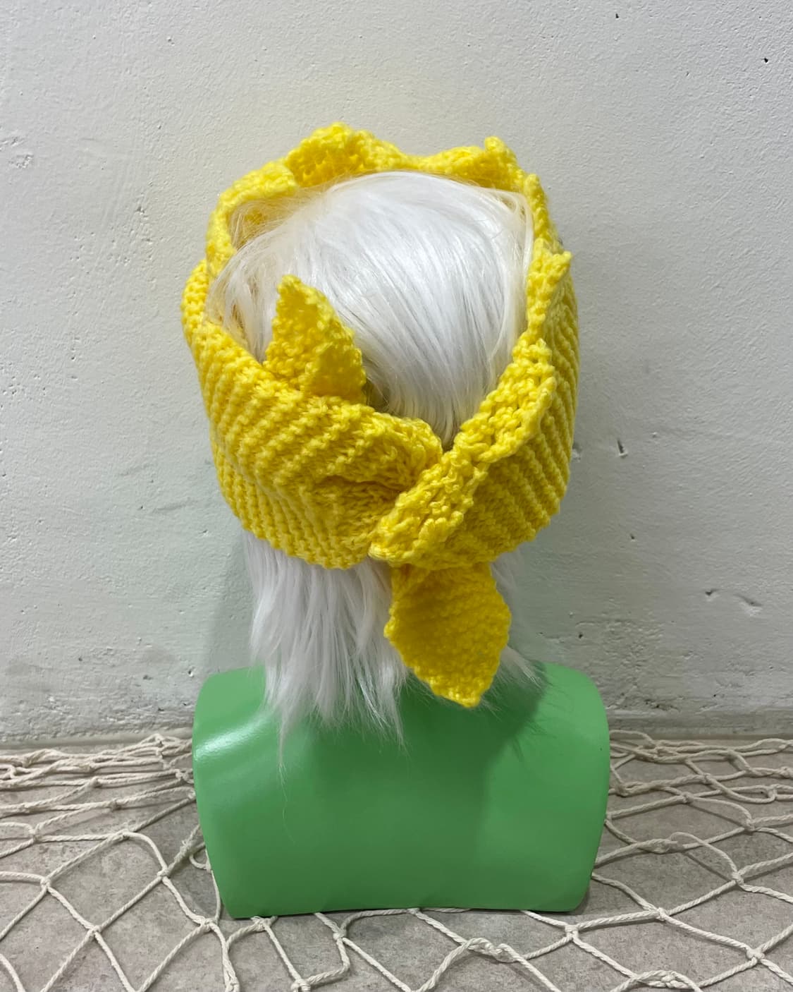  yellow knit crown scarf  상품이미지4