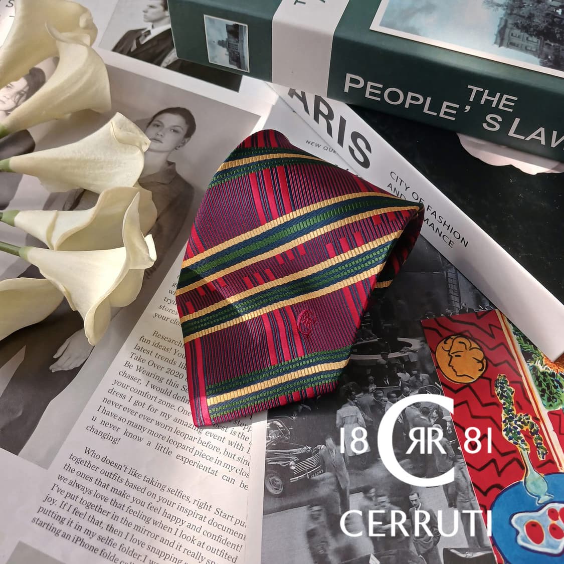 니노 세루티 실크 레드 스트라이프 넥타이 9.8cm A+등급 E875
 상품이미지2