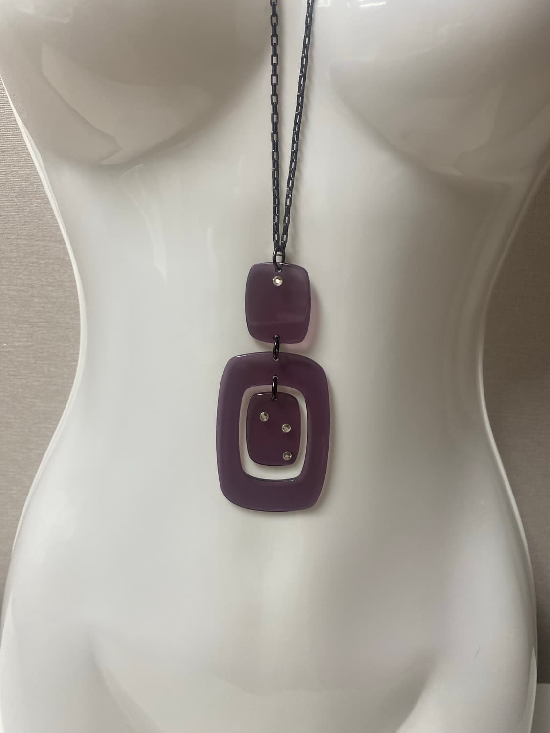 UOVO 퍼플 아크릴 네크리스 목걸이 상품이미지1