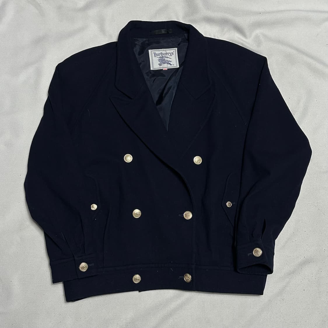 M 버버리 네이비 블루 울 더블 골드 버튼 자켓 상품이미지2