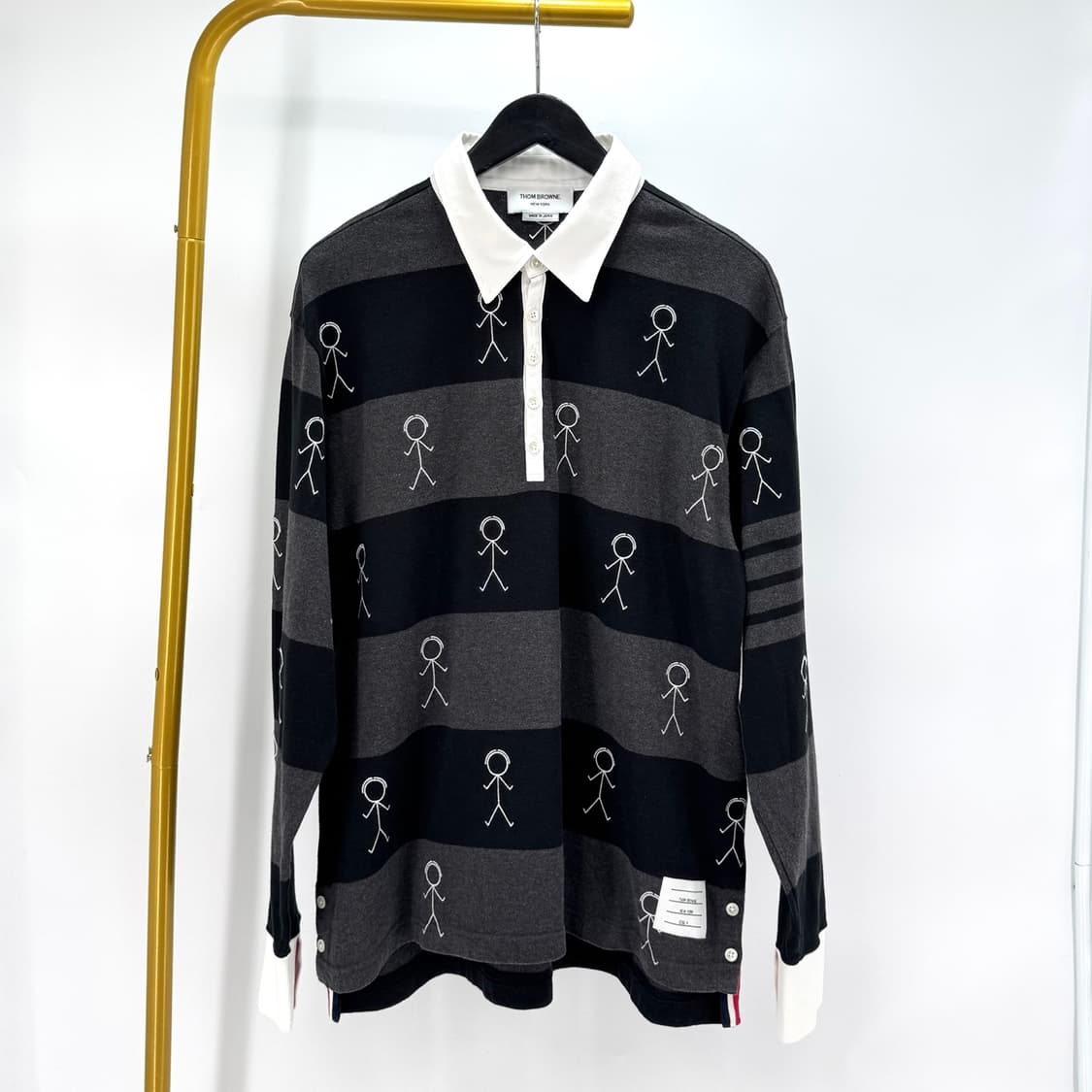 [4사이즈] 톰브라운 사선 PK 긴팔 카라티 티셔츠 (MJP073E) 상품이미지2