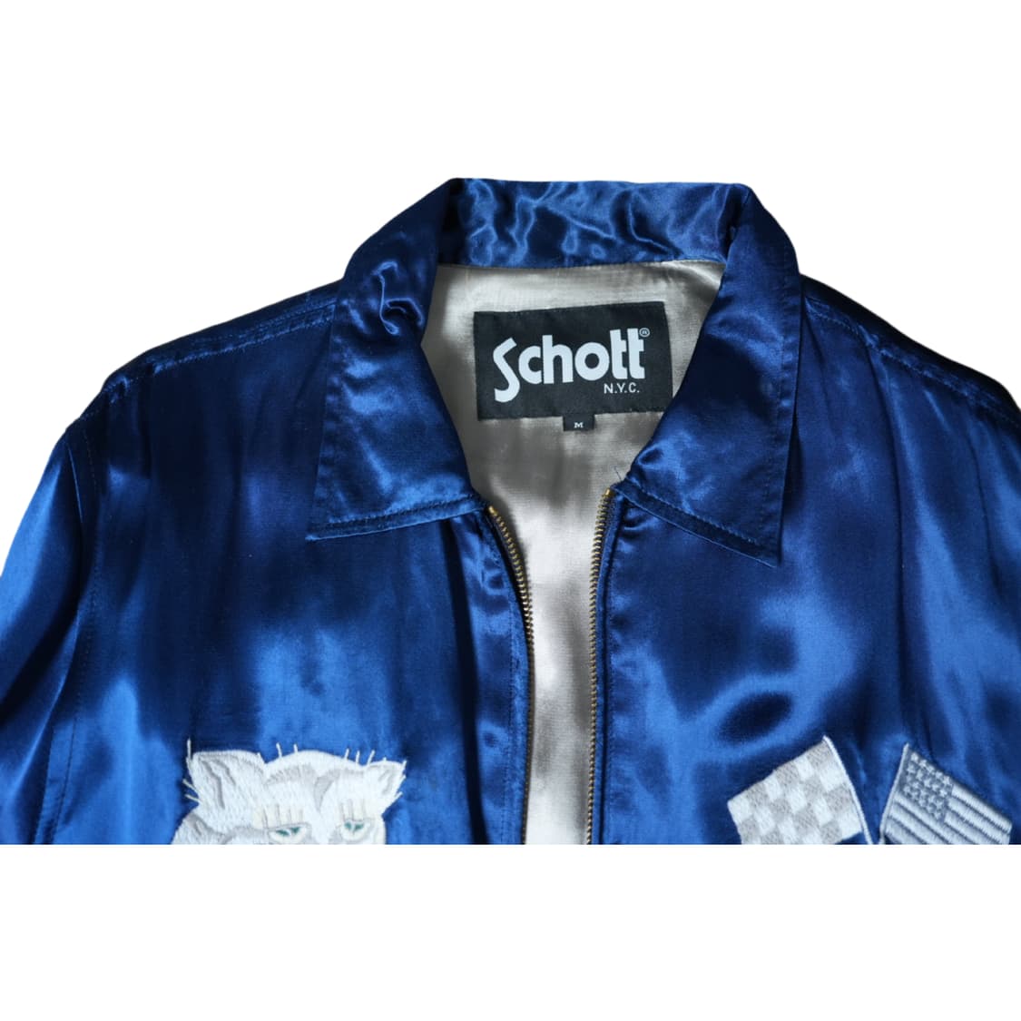 쇼트 세틴 자켓 scottie  자수 상품이미지2