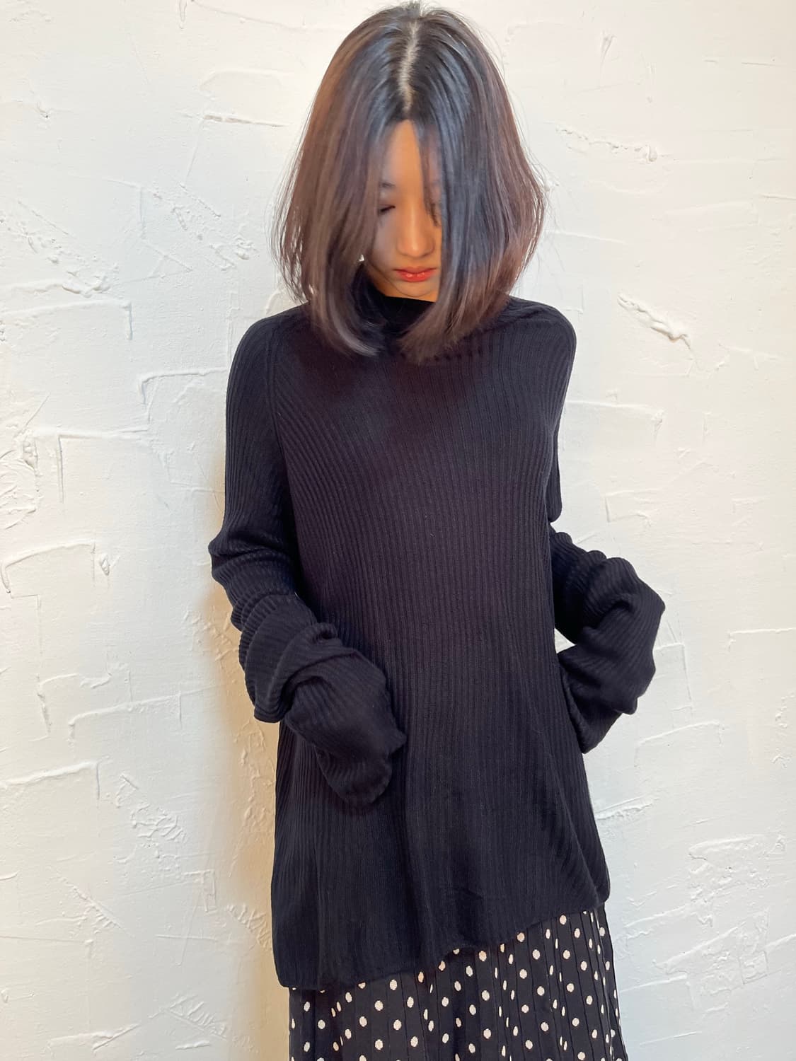 요지 야마모토 오버사이즈 터틀넥 스웨터 상품이미지1