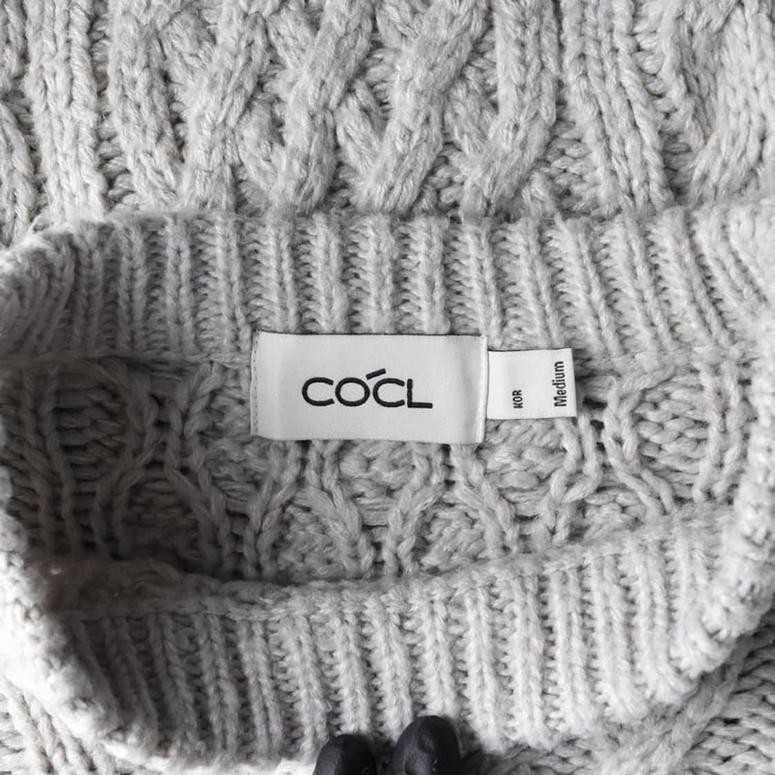 커스텀어클락 꽈배기 니트 M 상품이미지5