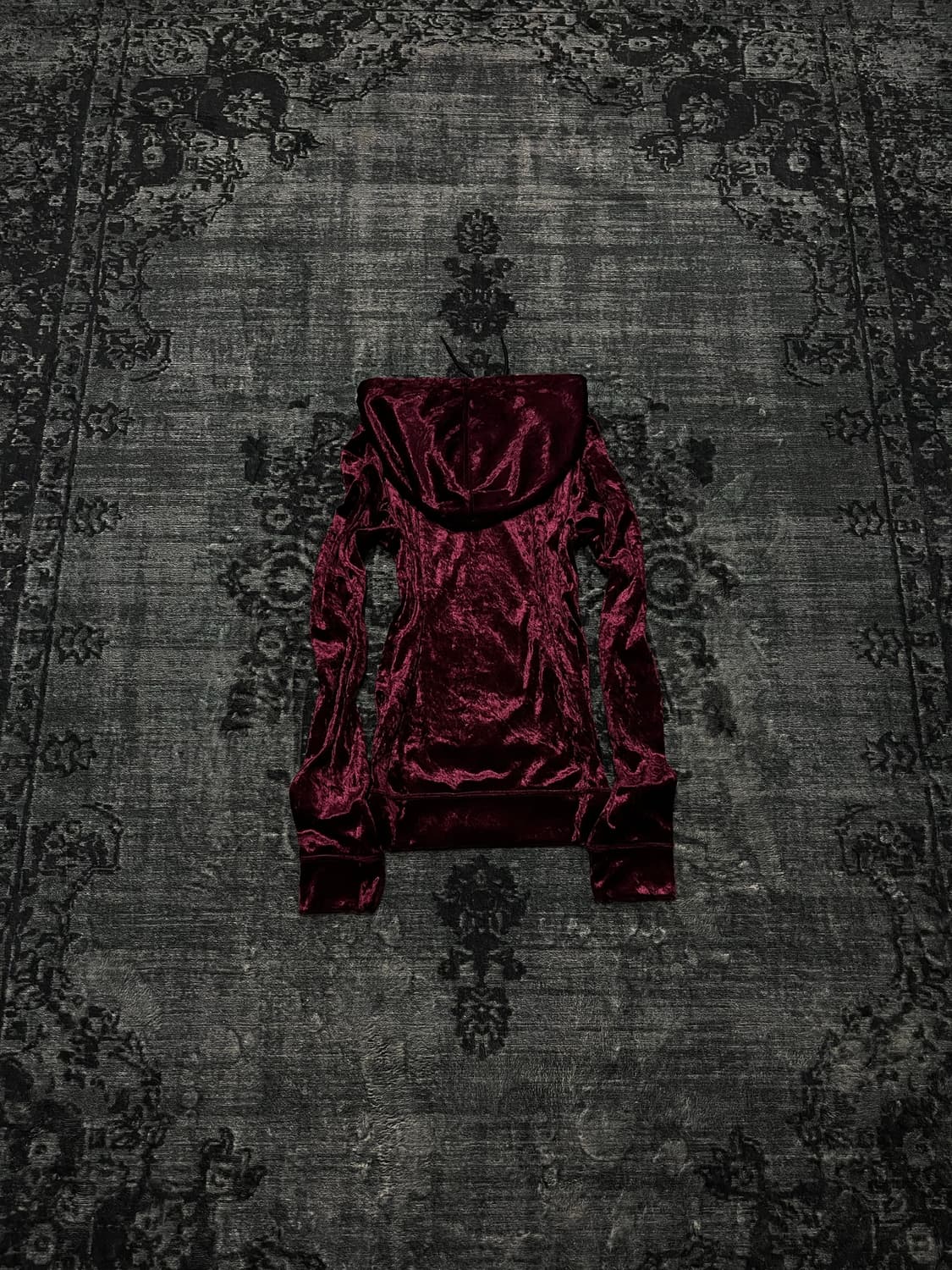 Tornado mart 00s violet velour hoodie 상품이미지6