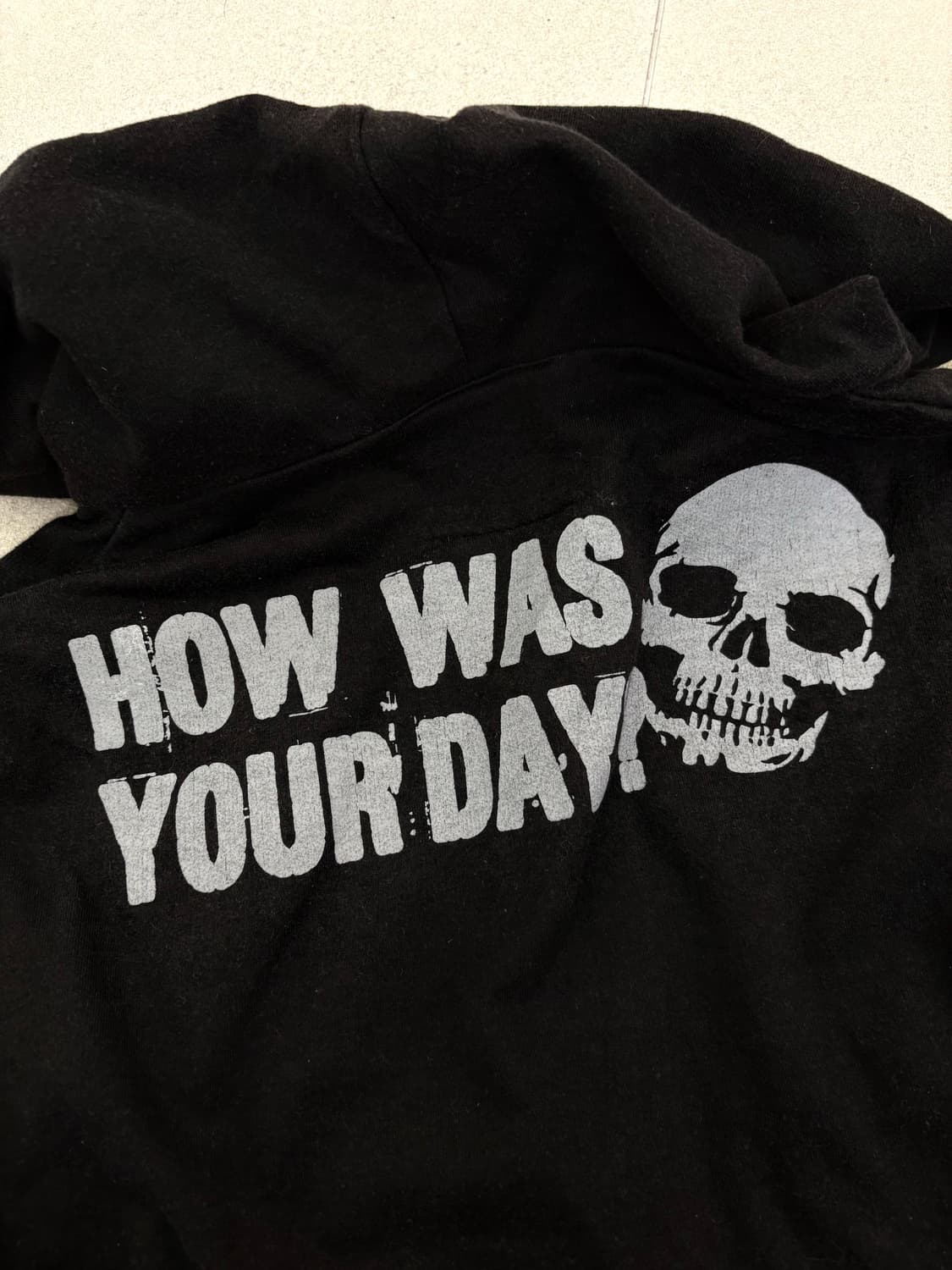 해골 사이드 레이스 링 반집업 후디 상품이미지6