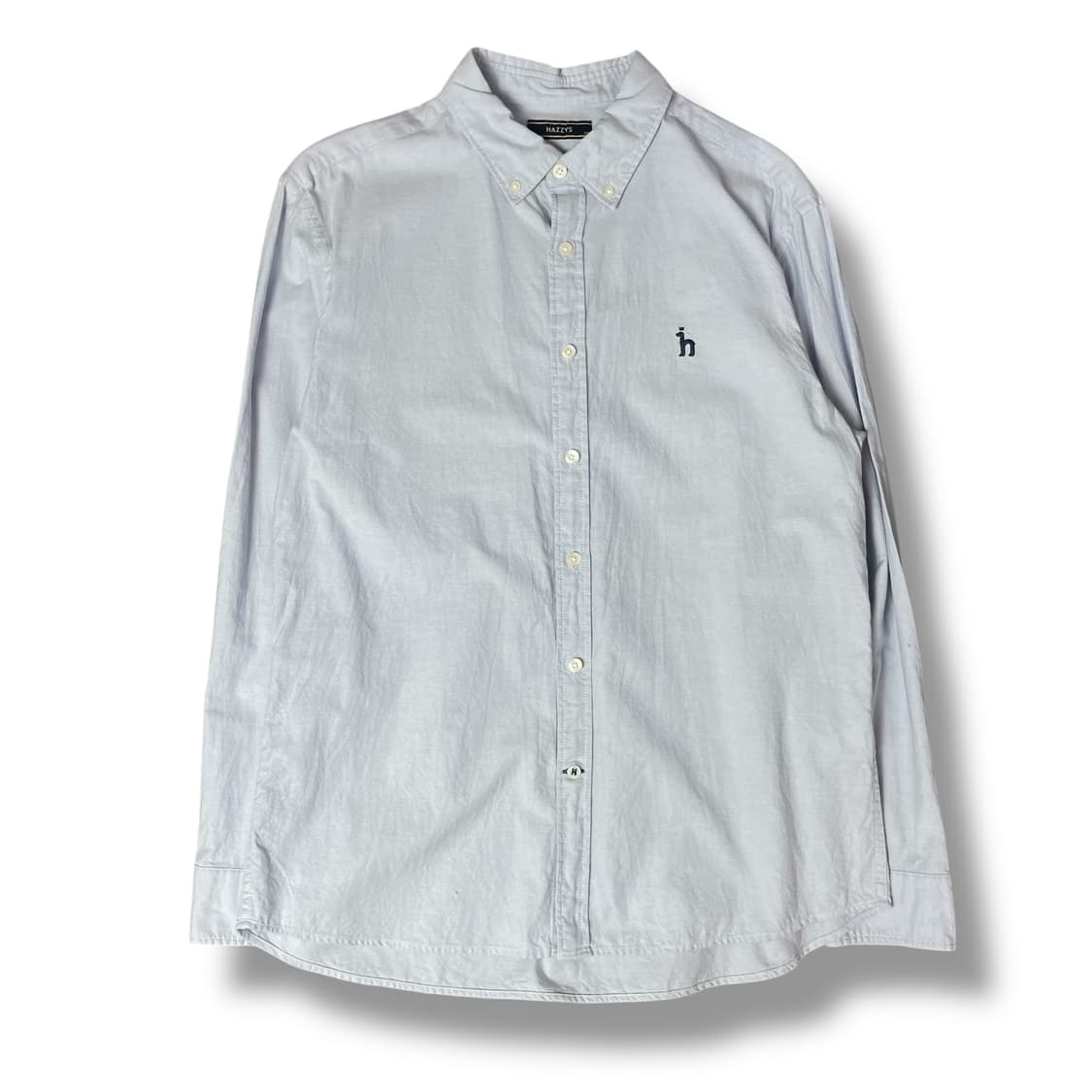 헤지스 미니자수로고 스카이블루 코튼 셔츠 105 상품이미지1