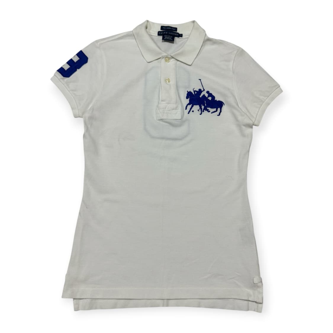 우먼) 폴로 랄프로렌 더블 빅포니 화이트  카라 반팔티 상품이미지1