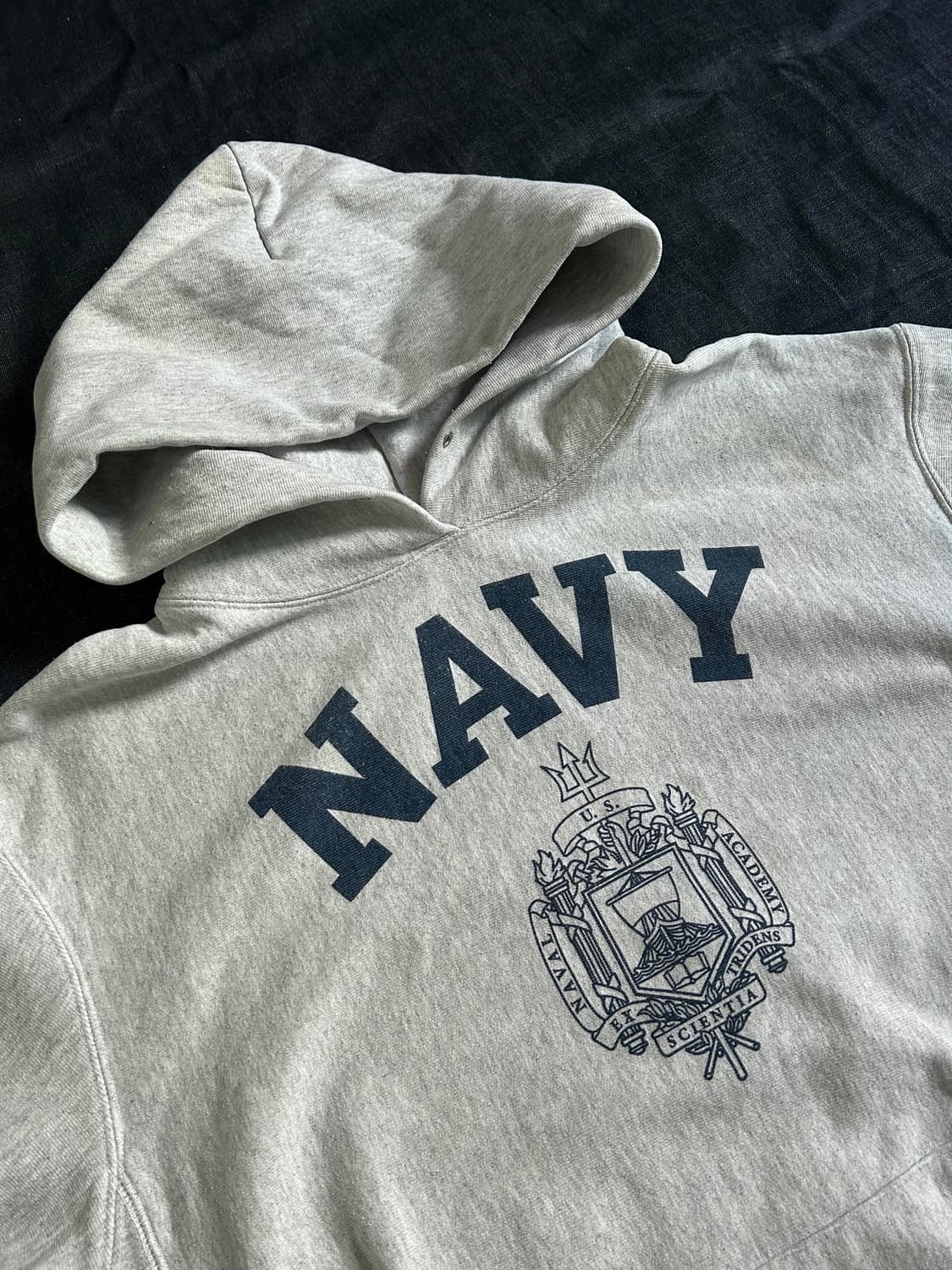 90s 챔피온 naval academy 리버스위브 후디 미국 생산 상품이미지2