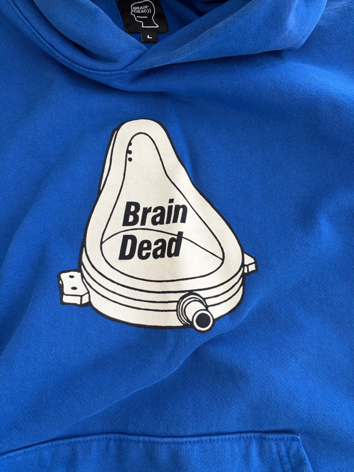 브레인데드 뒤샹 그래픽 후드티 L  상품이미지5