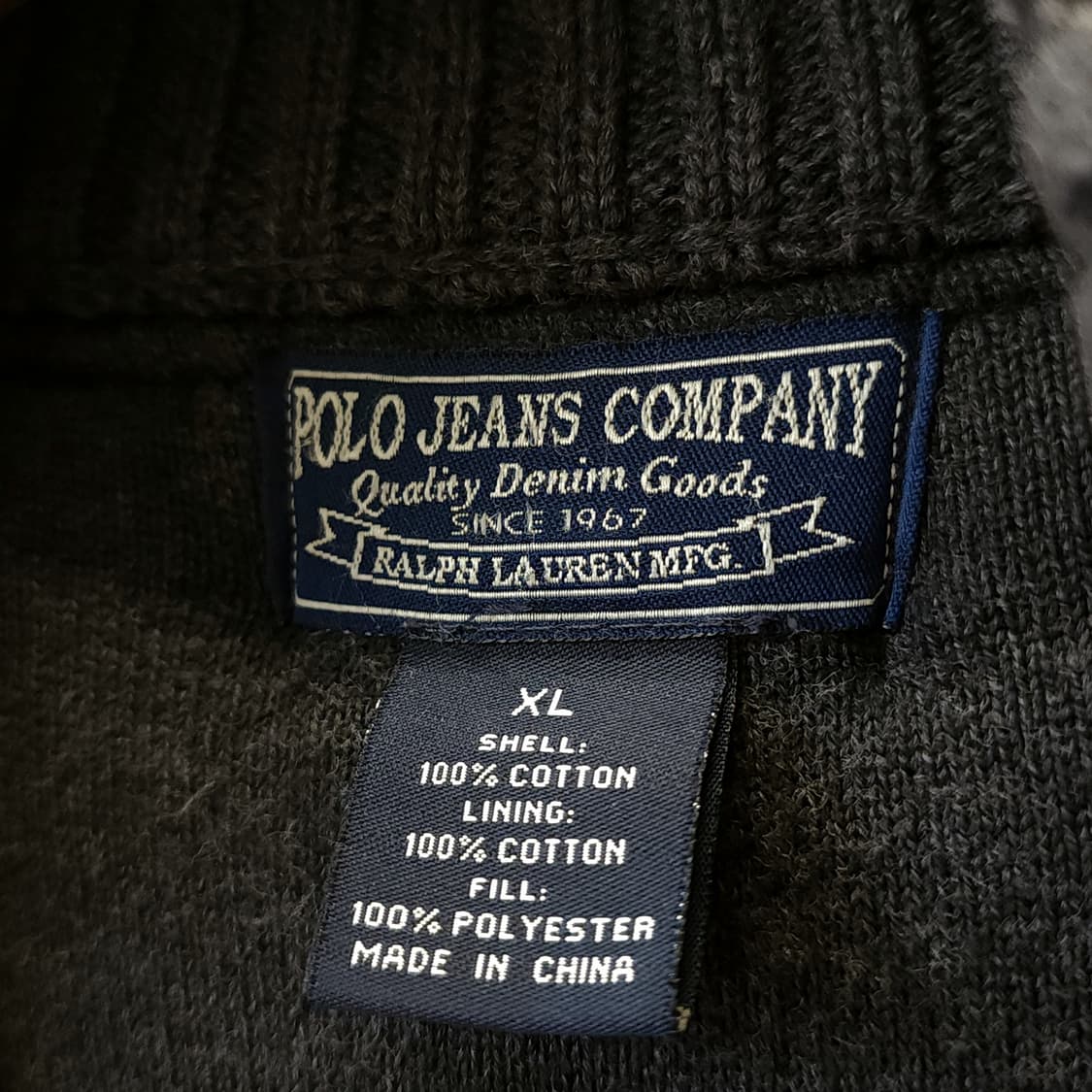 폴로 패딩 베스트 헤비 코튼 립 베스트 그레이 xl 상품이미지6