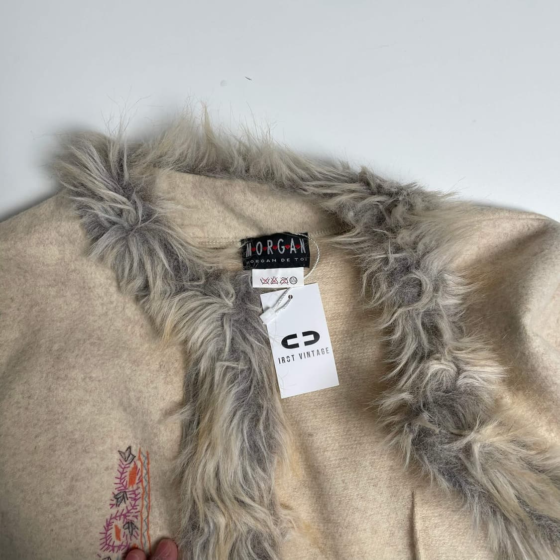 Morgan 울 블렌드 퍼 가디건 (france made) 상품이미지8