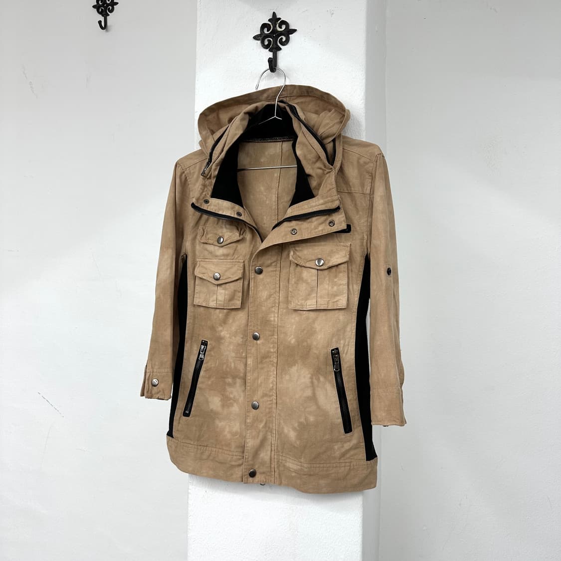 Semantic design beige washed hood jacket 상품이미지5