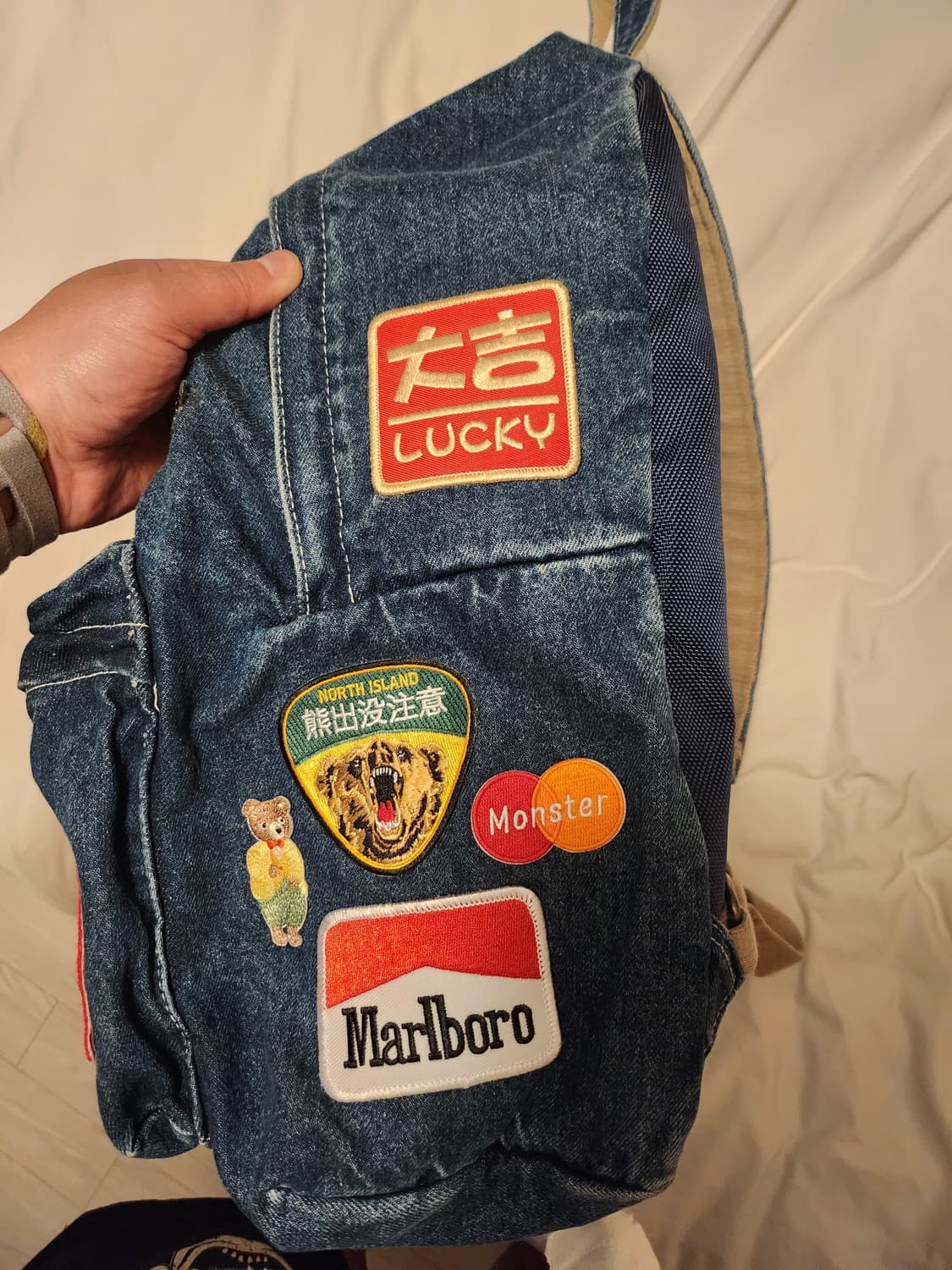 커스텀 데님 백팩 상품이미지4