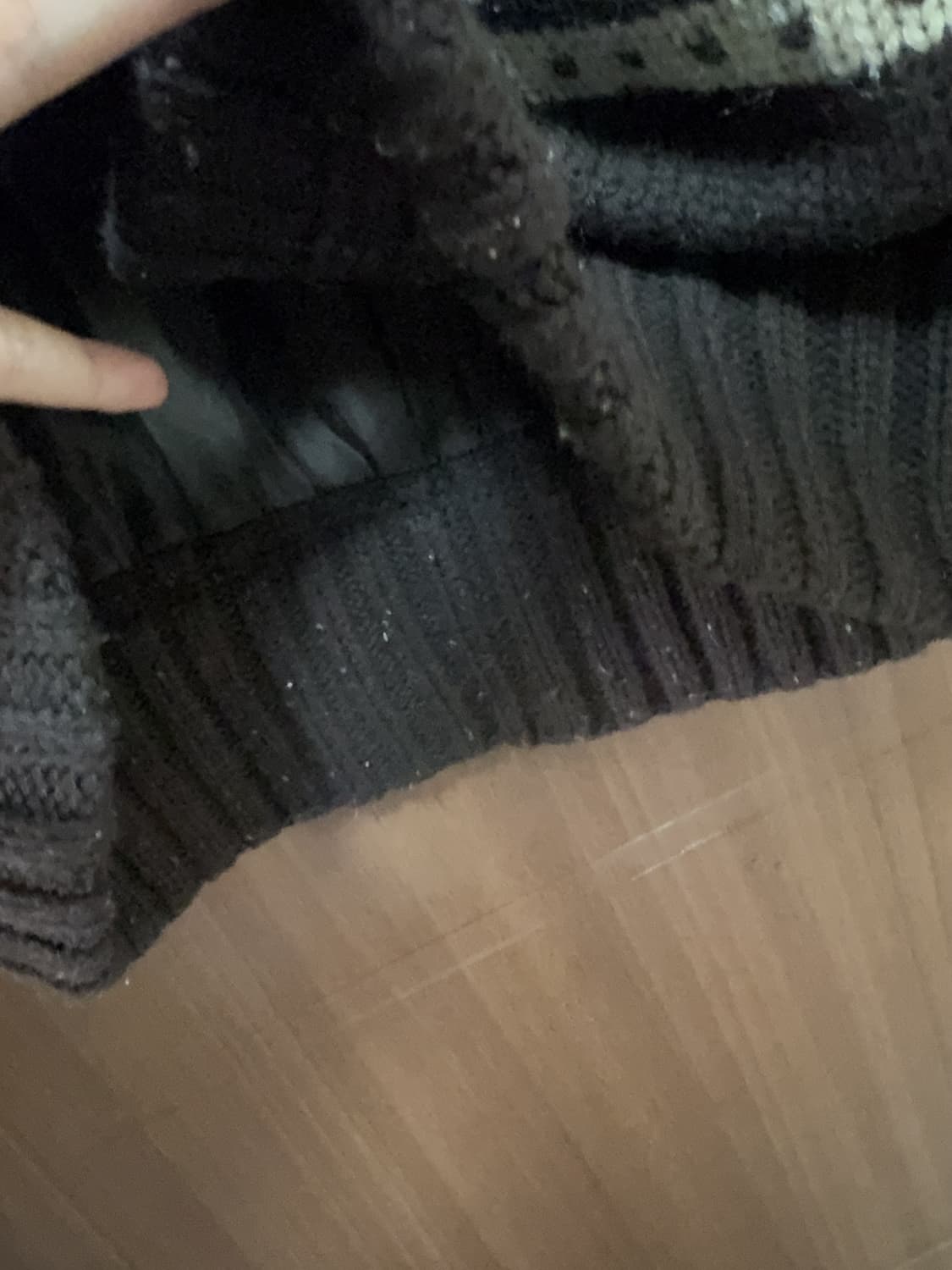 모리걸 하구미 일본 빈티지 코위챤 코위찬 패턴 니트 후드 집업 상품이미지6