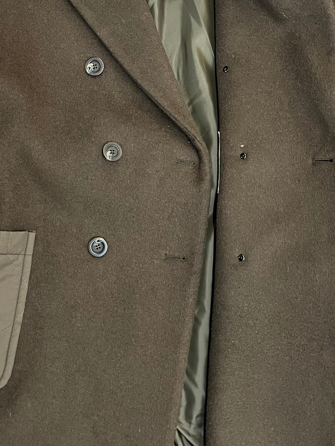 코벳블랑 퀄팅 배색 코트 브라운 S #csz2497 상품이미지7