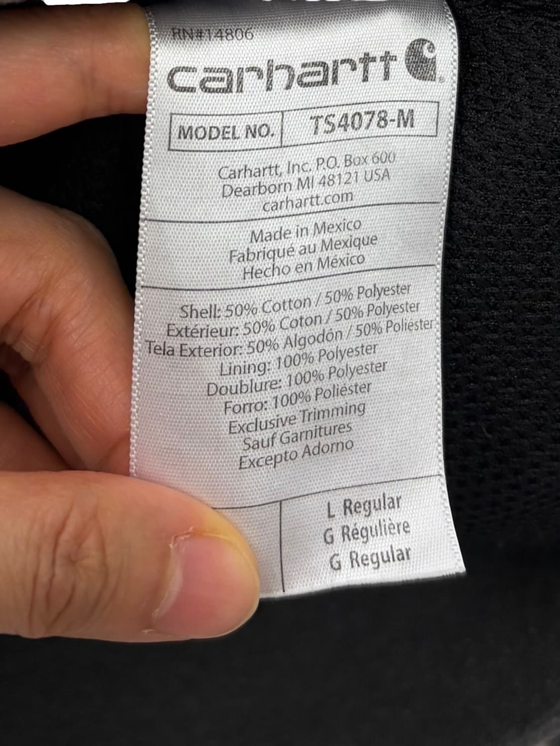 칼하트 루즈핏 후드집업 다크그레이 (L/110~115) 상품이미지9