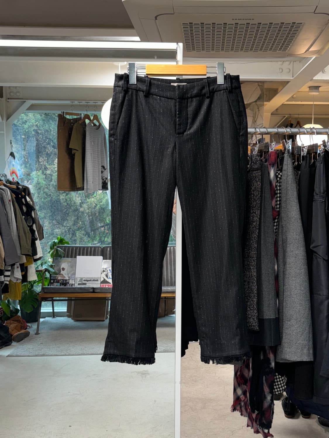 쟈딕앤볼테르 핀 스트라이프 울 팬츠 상품이미지1