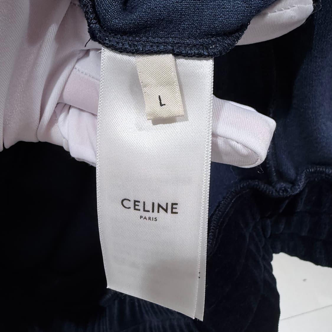 L / 셀린느 트리오페 벨벳 네이비 집업 상품이미지6