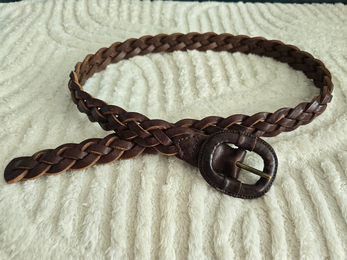 ANGLO 에이징 브레이드 레더 벨트(made in England) 상품이미지8