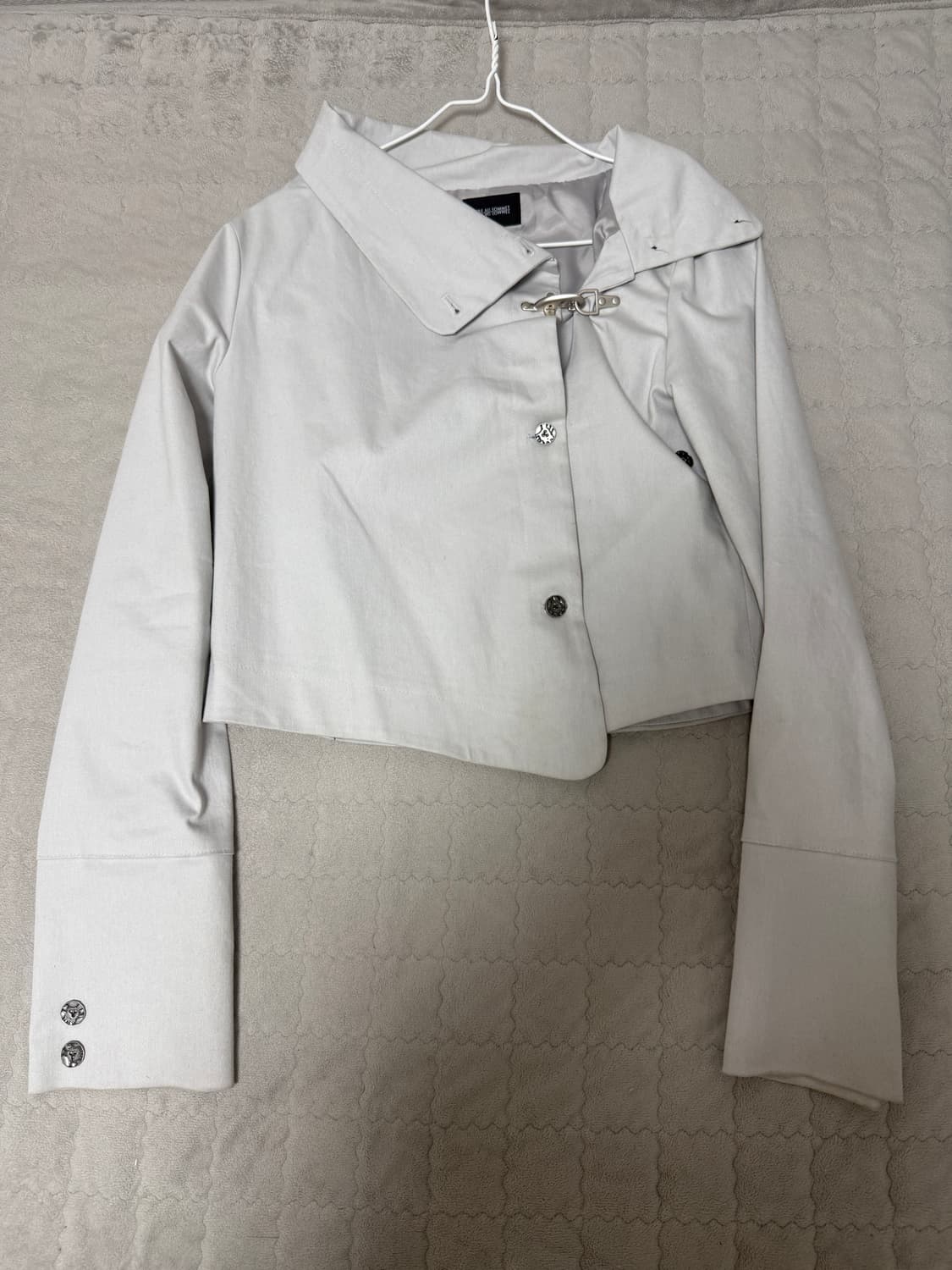 에트오소메 Wide High-neck Side Button Jacket  상품이미지2