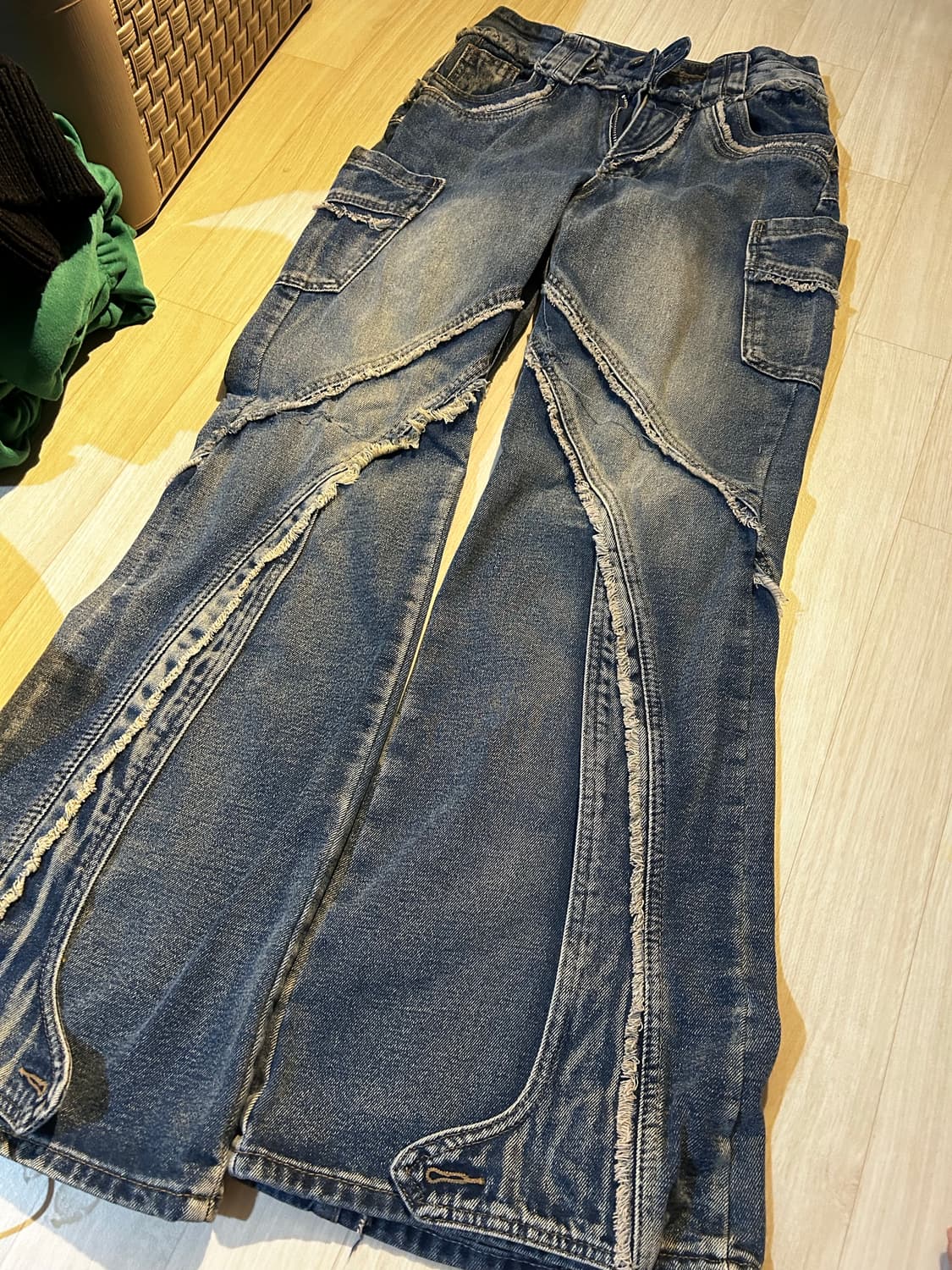 데님 카고 부츠컷 청바지 상품이미지3