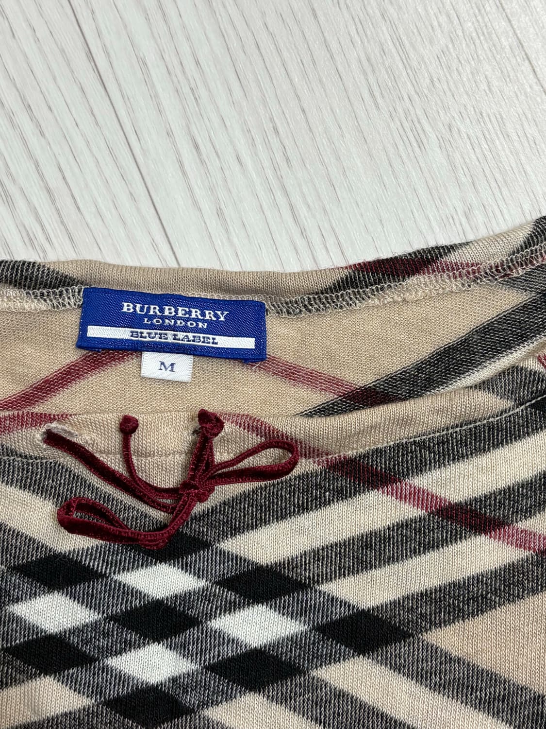 버버리 빈티지 노바체크 블루라벨 슬리브 상품이미지2