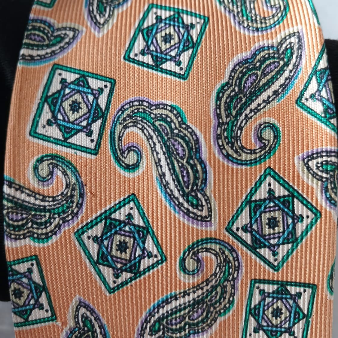 아테스토니 실크 페이즐리 패턴 넥타이 9.4cm A등급 A19763
 상품이미지4