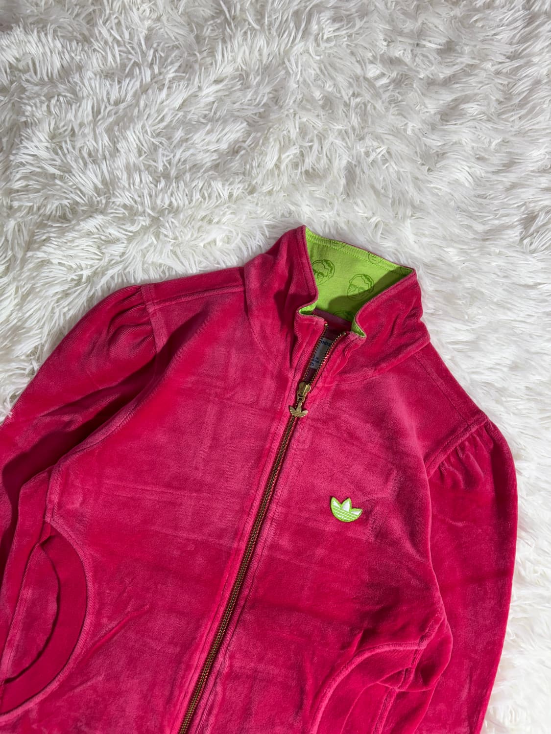 아디다스 핫핑크 벨벳 딱붙핏 트랙탑  상품이미지6