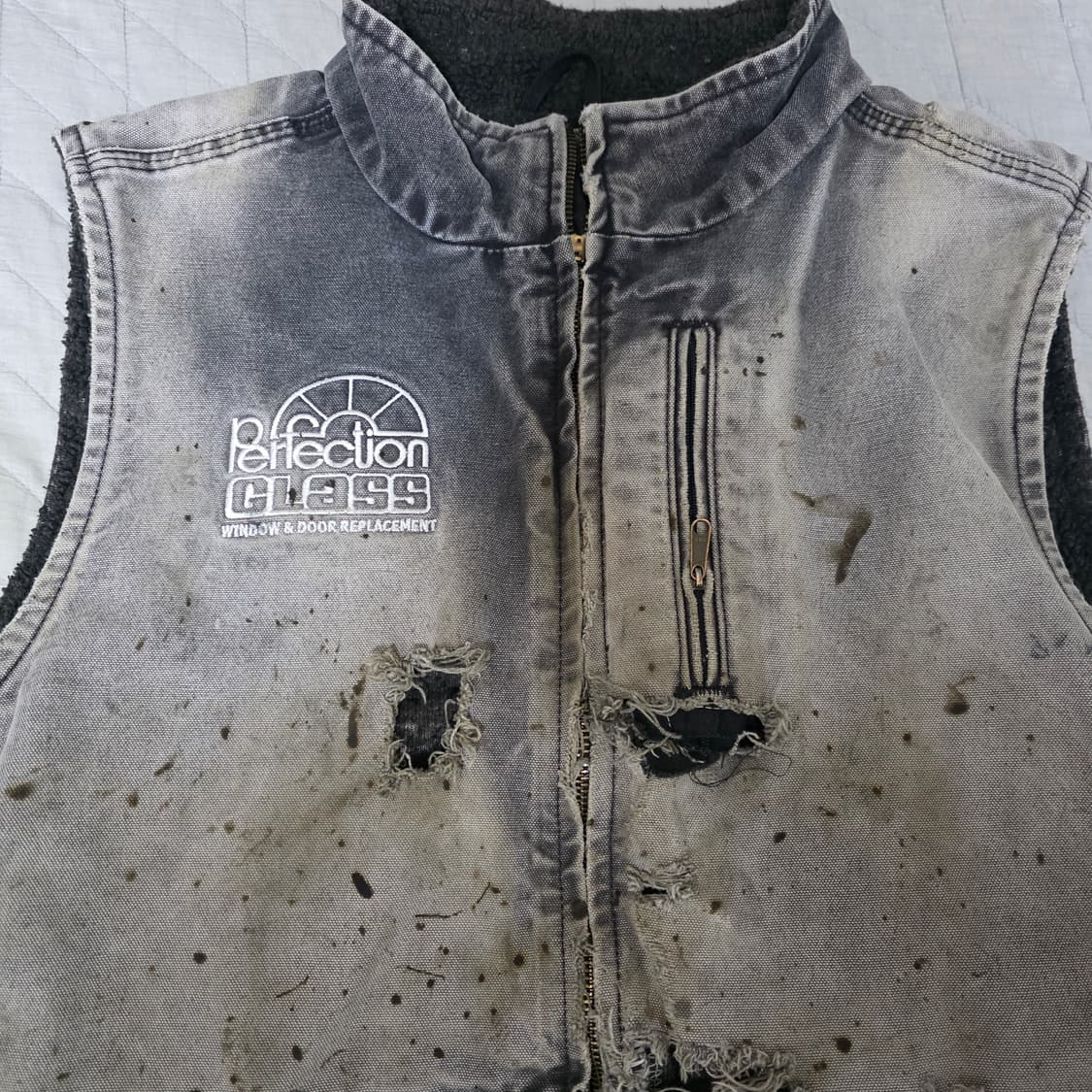 [XL] 빈티지 칼하트 베스트 V33-001 트래쉬드 하드 페이드 상품이미지3