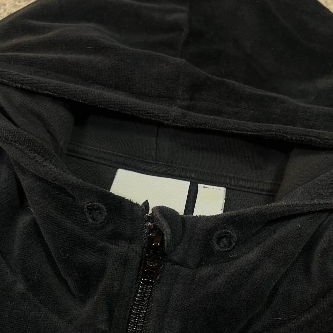 아디다스 벨루어 반집업 후드티 상품이미지3