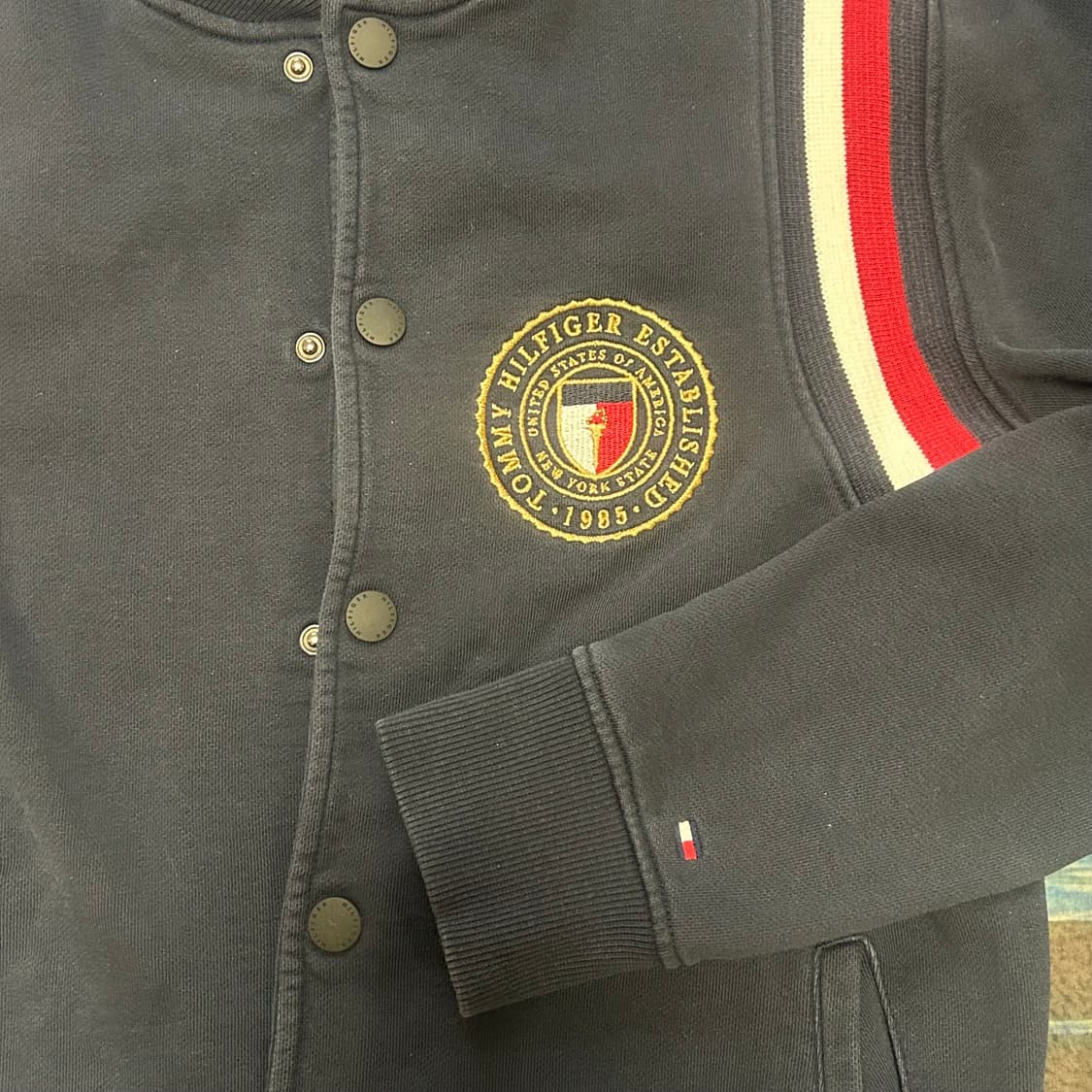 Tommy Hilfiger Navy Varsity Jacket M 상품이미지2