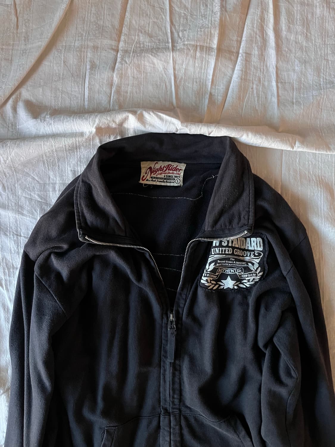 Vintage Patch Print Zip-Up Jacket 상품이미지2