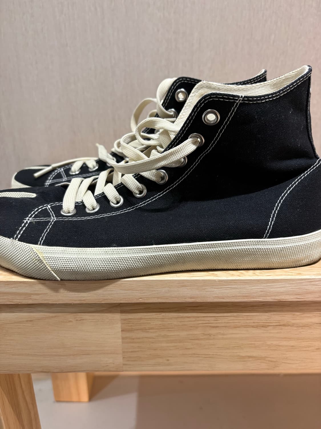 (풀박) 메종 마르지엘라 타비 하이탑 블랙 260팝니다. 상품이미지4